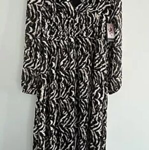 Sofia Jeans Vergara Women's Empire Dress with Animal Print Dress